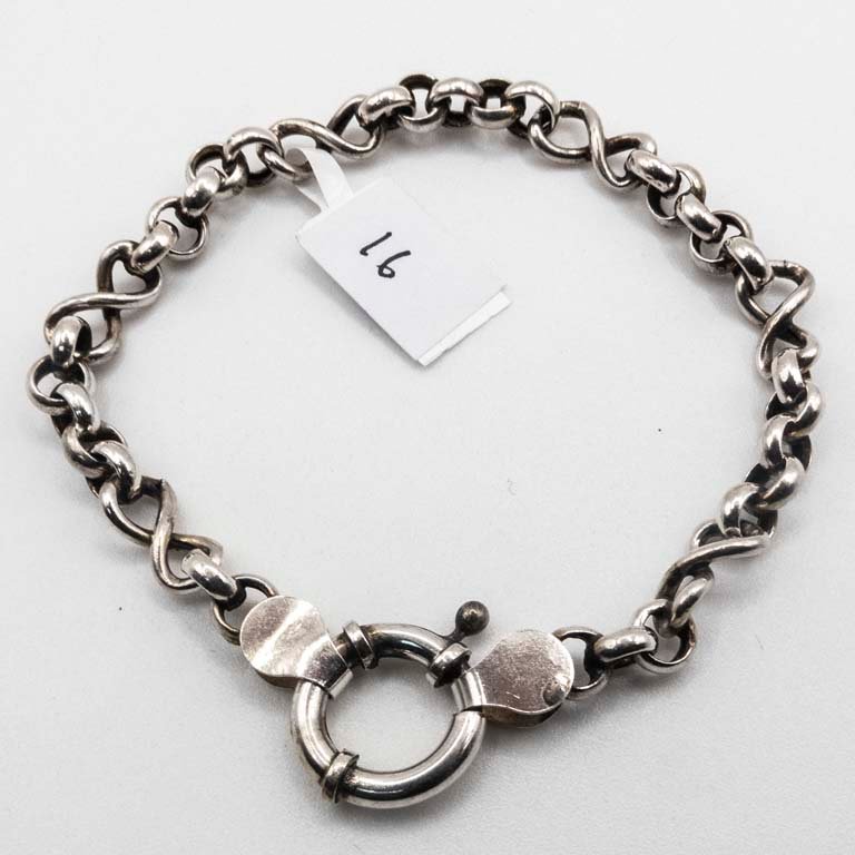 Pulsera de Plata 925 con Cierre Mosquetón