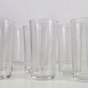 Juego de Vasos de Vidrio Rayado Modernos - imagen 3