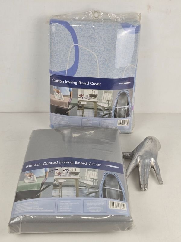 Dos Fundas para Tabla de Planchar Home Creation: Algodón Estampado y Metalizado