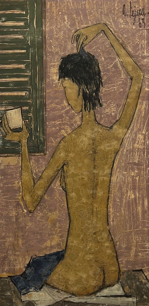 Angel Tejera - Pintura 'Desnudo' en Oleo sobre Fibra - imagen 1