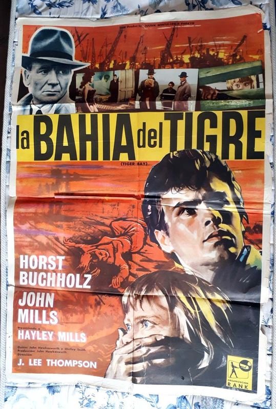 Poster Original "La Bahía del Tigre" (Tiger Bay) - Horst Buchholz, 1959