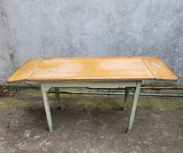 Mesa de Cocina Chica Plegable con Alas de Madera