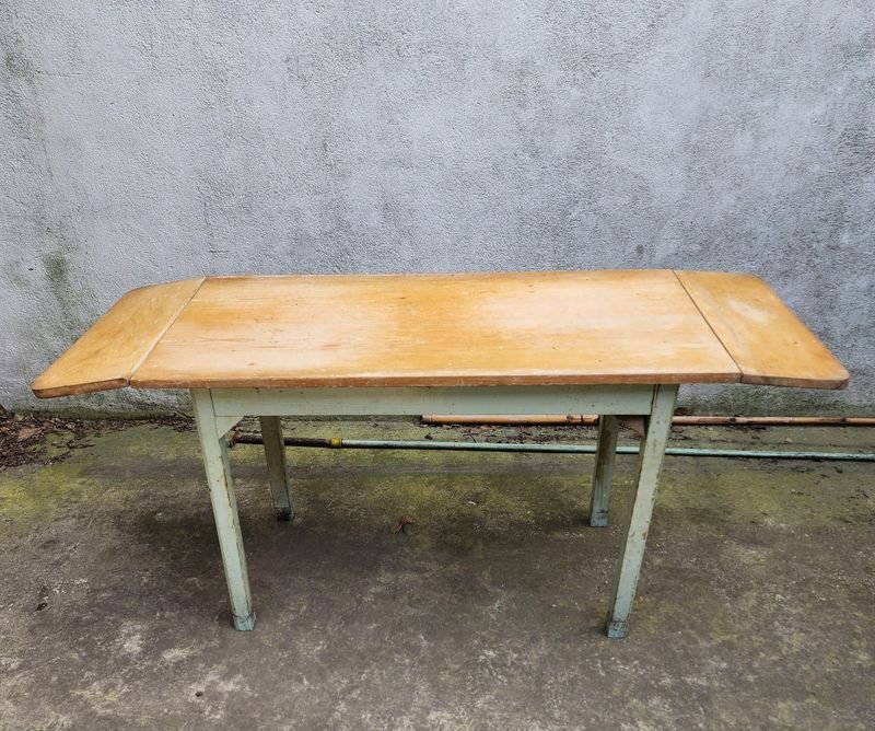 Mesa de Cocina Chica Plegable con Alas de Madera