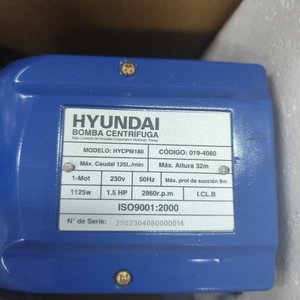 Bomba Centrífuga Hyundai HYCPMI80 de 1.5 HP Nueva - imagen 2