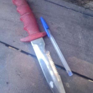 Cuchillo Antiguo Japonés con Hoja Sellada - imagen 3