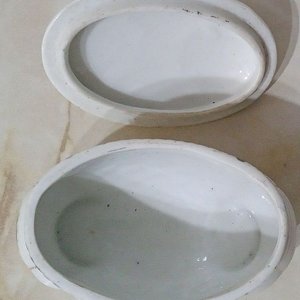 Antiguo Alhajero de Porcelana Blanca con Pájaros y Rosas Doradas - imagen 3