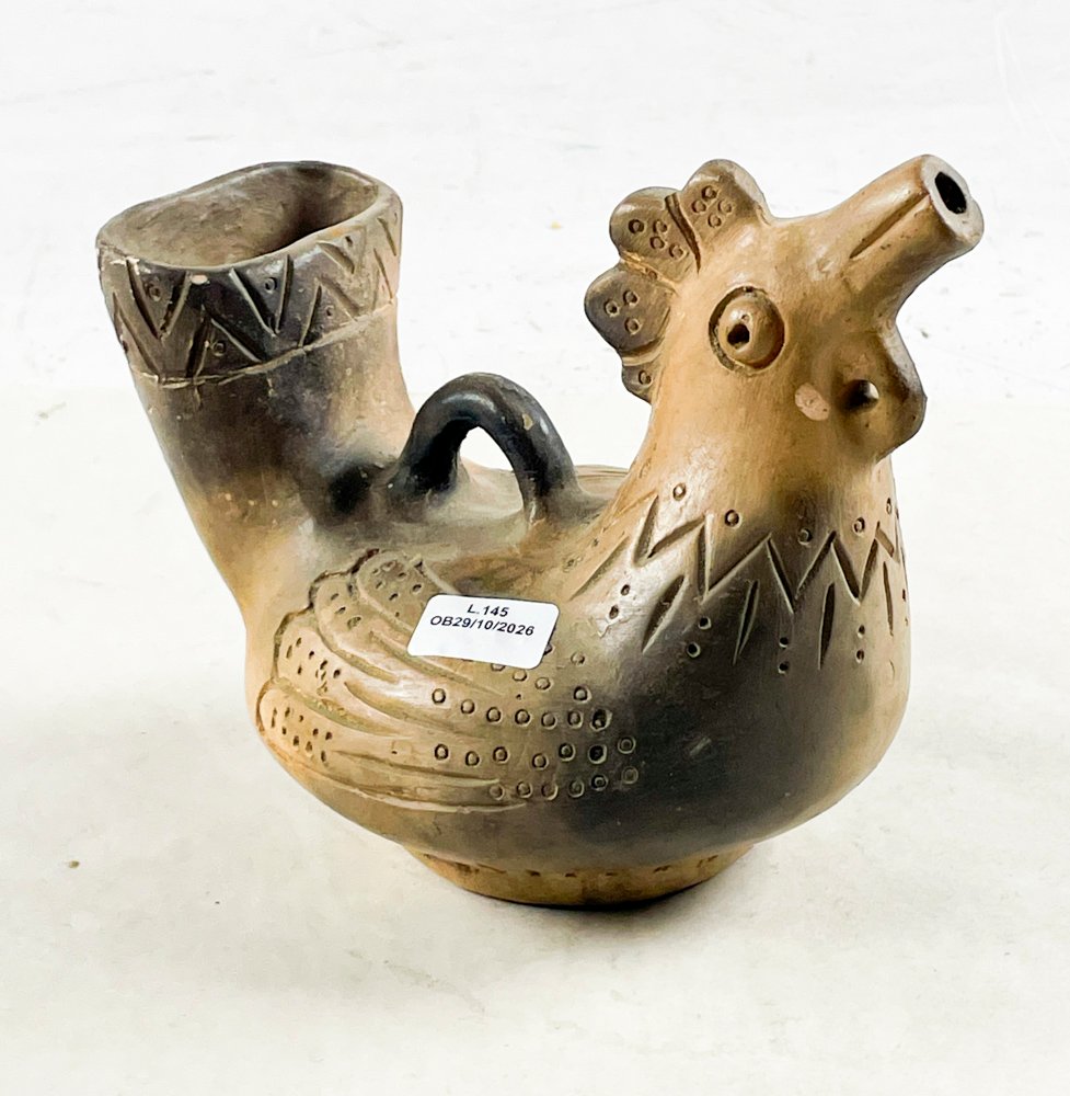 Jarra Decorativa de Cerámica con Forma de Gallina