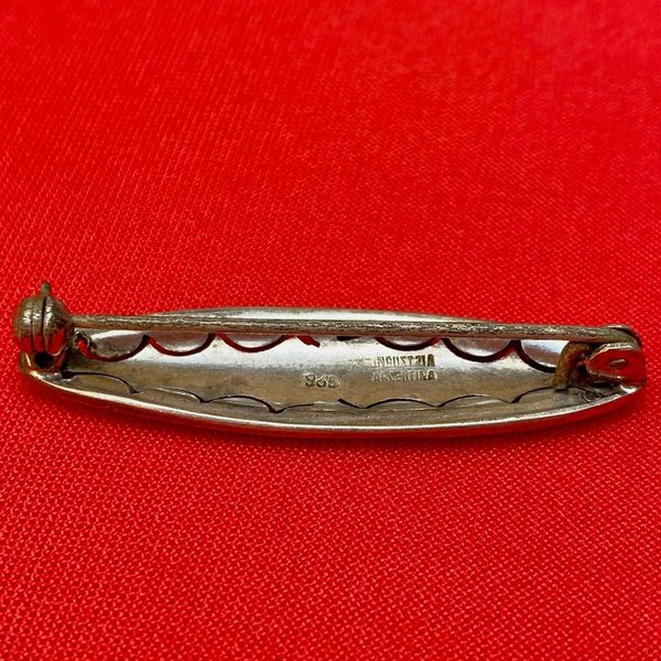 Antiguo prendedor de plata con marquesitas para venta - imagen 4