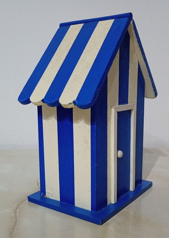 Casilla/cambiador de playa VINTAGE para casa de muñecas - imagen 2