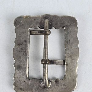 Hebilla de Cinturón Antigua en Plata y Oro con Iniciales - imagen 3