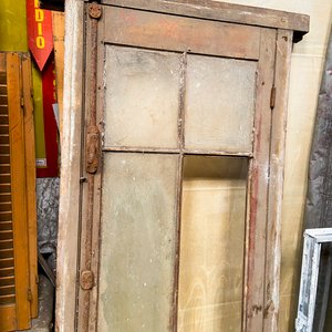 Ventana Antigua de Madera y Vidrio con Faltante de Hoja - 175x75 cm - imagen 3