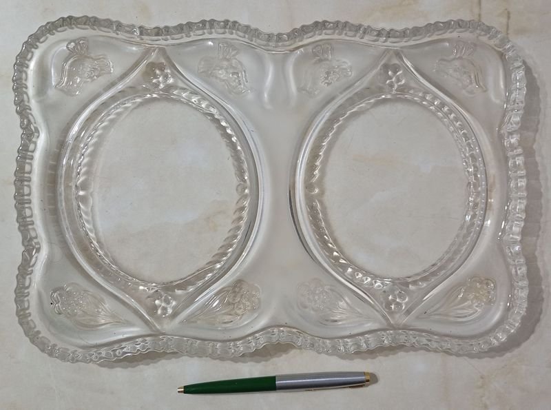 Lote siguiente: Placa de cristal antiguo para marco de fotos