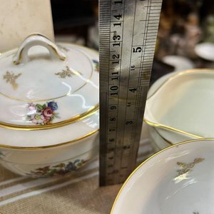 Servicio de Té Limoges Chastagner & Co. Porcelana Francesa Policromada Floral - imagen 11