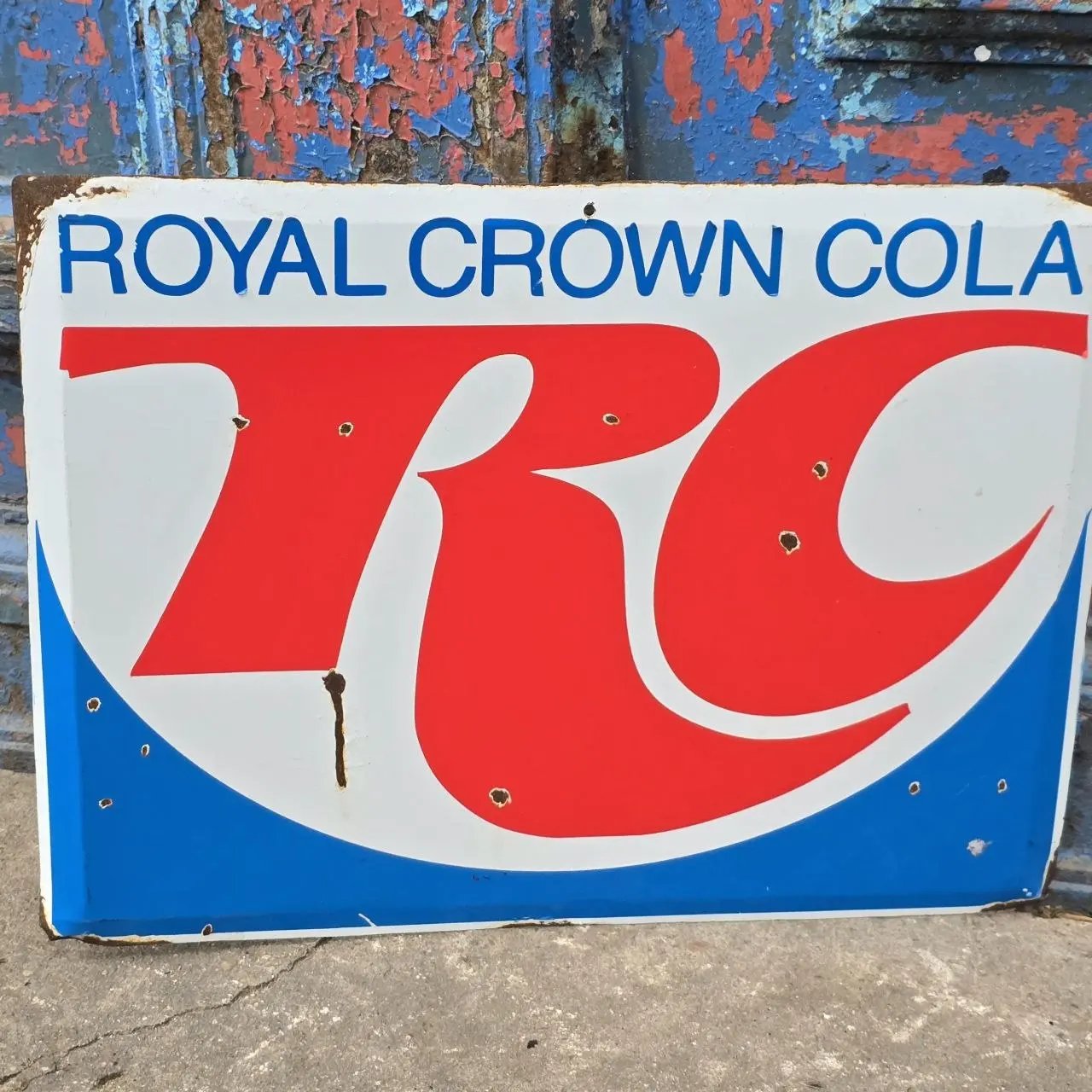Cartel Vintage Royal Crown Cola RC Metálico