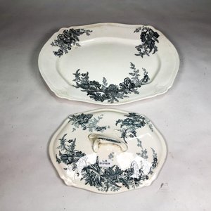 Lote anterior: Fuente y Tapa de Porcelana Inglesa Johnson Bros con Monograma Floral
