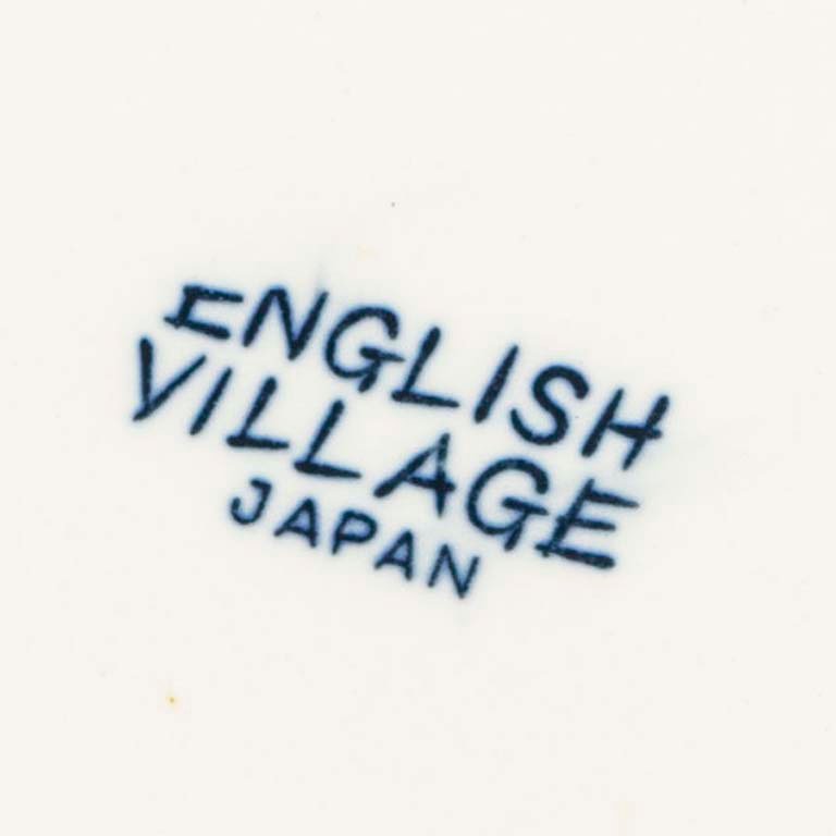 Bols de loza japonesa con paisaje en azul - imagen 2
