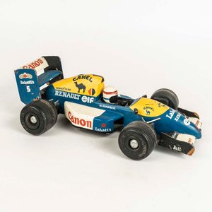 Maqueta de madera auto de F1 Wiliams Renault de N. Mansell, a la vista con detalle. - imagen 2