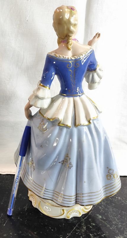 Figurina de loza checa ROYAL DUX dama de gran tamaño - imagen 4