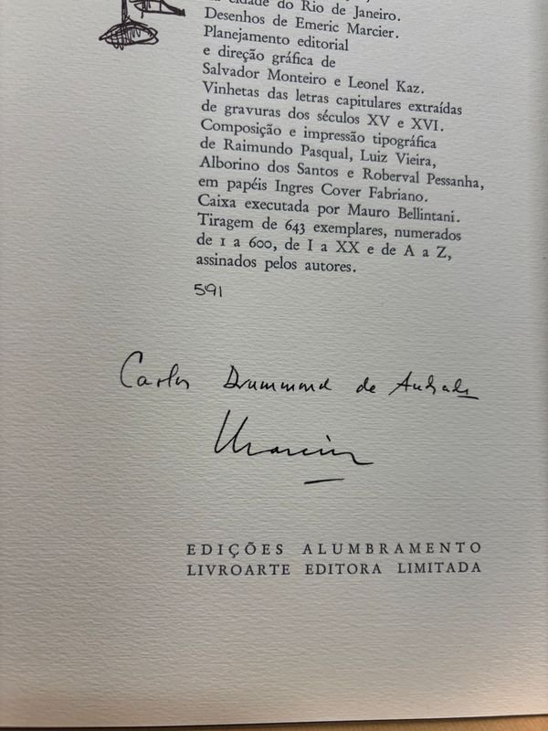 Primera Edición Limitada de la Pasión a Medida por Carlos Drummond de Andrade - imagen 6