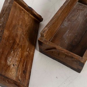 Caja de Madera Tallada Estilo Africano - 30x16 cm - imagen 2