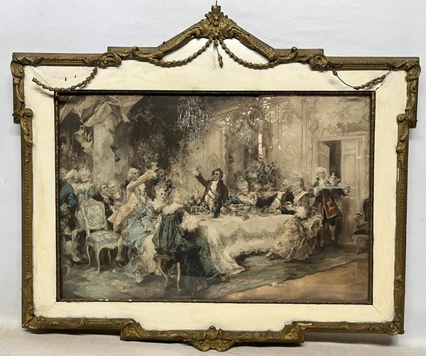 Lote anterior: Grabado de Vicente De Paredes 'El brindis'