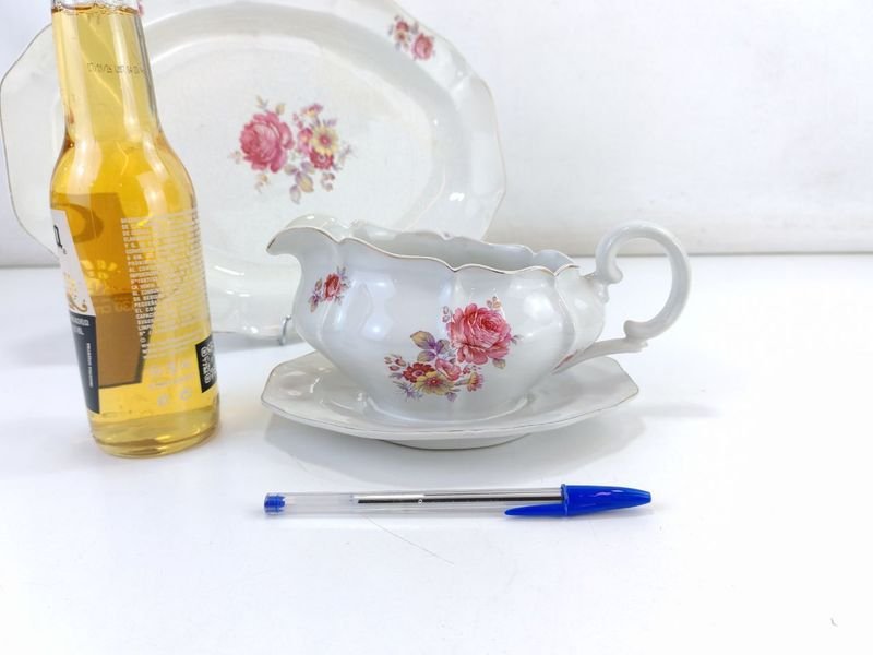 Bandeja Y Salsera Olmos - Piezas de Porcelana - imagen 4