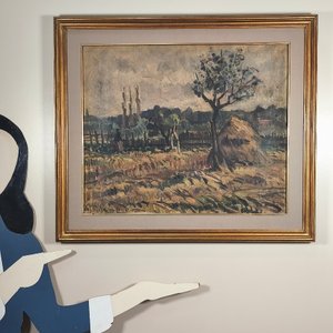 Alceu Ribeiro - Óleo sobre Lienzo "Escena Natural de Chacra" - imagen 8