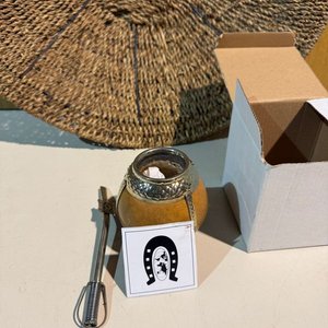 Canasto de Pared Artesanal y Mate Argentino Nuevo con Bombilla - imagen 3