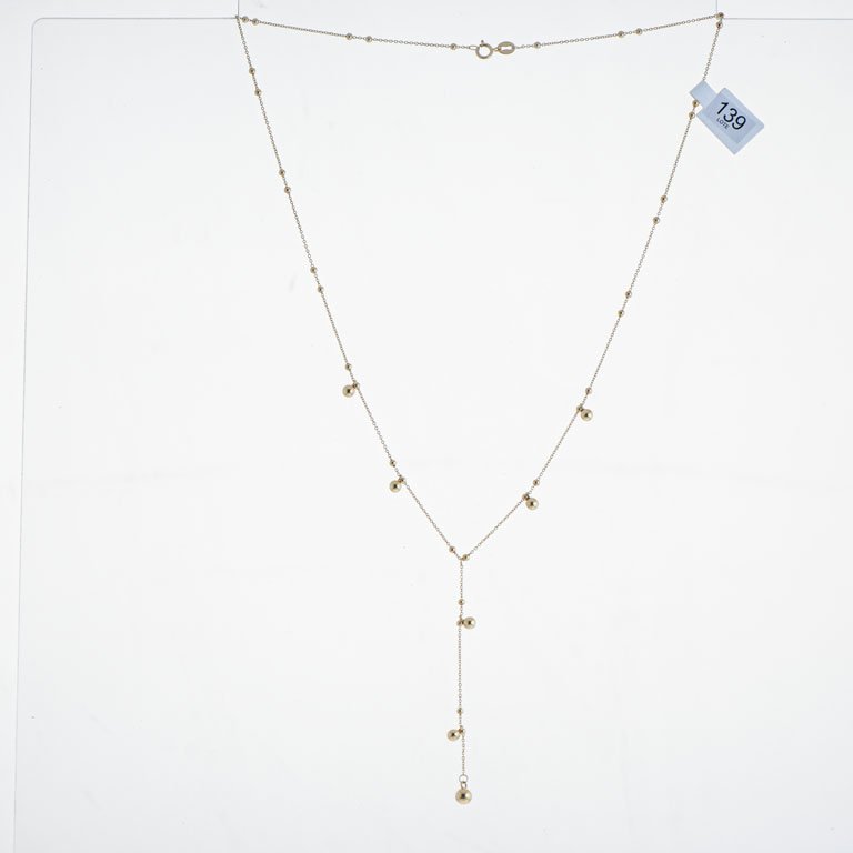 Cadena oro 18k con bolitas - imagen 2