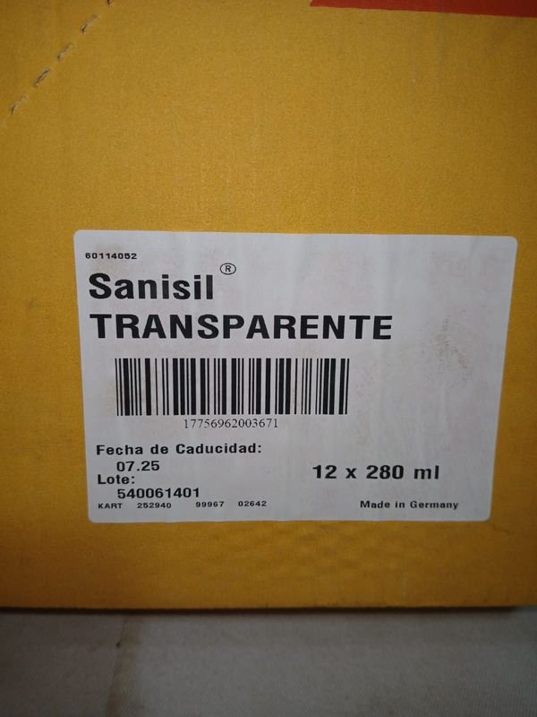 24 Pomos de Silicona Antihongos Sika Sanisil Transparente para Baños y Cocina