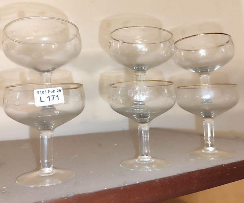 Copas de champán talladas al ácido - imagen 3