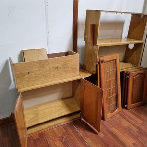 Aéreo de Cocina Desarmado con Puertas de Madera y Vidrio - imagen 7
