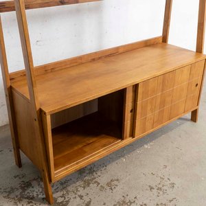 Rack "Natural Signature" Madera con Estantes y Puertas Corredizas - imagen 2