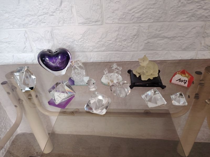 Lote de Cristales Decorativos con Formas Variadas