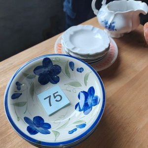 Lote anterior: Juego de Compoteras, Platillos y Lechera con Diseño Floral Azul