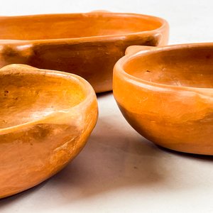 Juego de Tres Fuentes Ovales de Cerámica Artesanal - imagen 3