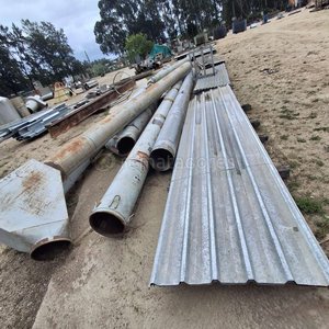 Lote de Chapa Metálica Ondulada y Tubos Industriales - imagen 4
