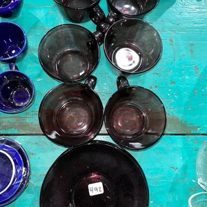 Lote anterior: Juego de 6 Tazas con Plato de Vidrio Morado Oscuro