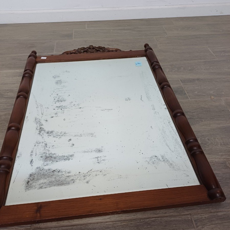 Espejo tallado de madera maciza para decorar - imagen 4