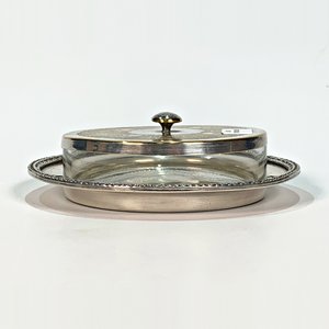 Dulcera Circular de Vidrio y Metal con Tapa y Base - imagen 2