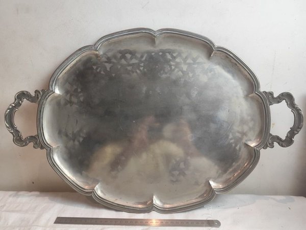 BANDEJA EN METAL PLATEADO - Accesorios para el hogar - imagen 2