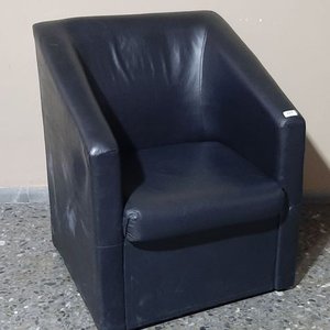 Sillón Negro de Cuero Ecológico - imagen 3