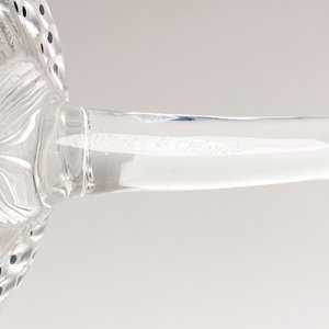 Flor de Cristal Lalique Transparente con Detalles Negros - imagen 5