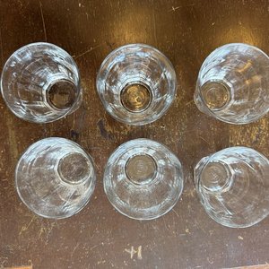 Seis Vasos de Vidrio Estriado con Caja Original - imagen 3