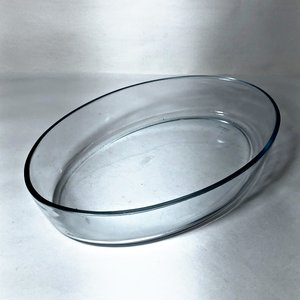 Juego de 3 Fuentes Ovaladas de Vidrio Transparente Tipo Pyrex - imagen 2