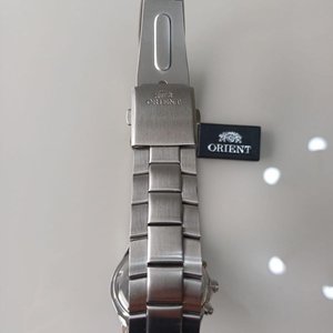 Reloj Orient Chronograph Acero Esfera Azul Taquímetro - imagen 4