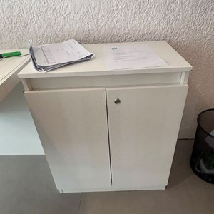 Escritorio en L Blanco con Mueble Auxiliar - imagen 3