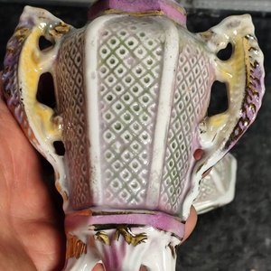 Potiche de Porcelana Estilo Oriental con Asas de Animales y Tapa - imagen 5