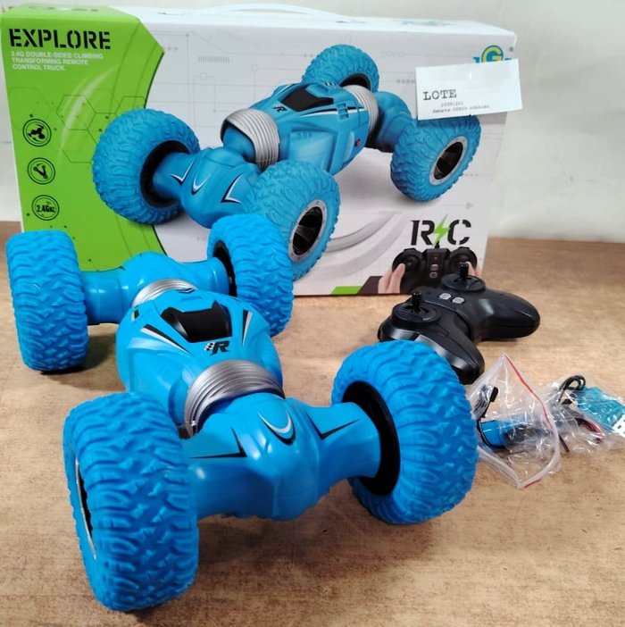 Radio Controlado Inalámbrico Recargable Todo Terreno Azul - imagen 4