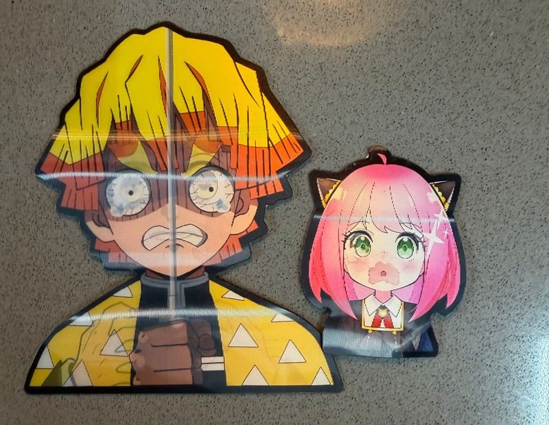 Stickers de Personajes Anime: Zenitsu Agatsuma y Anya Forger